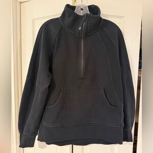 Lululemon Scuba Oversized Funnel Neck Half Zip Black Size XS/S